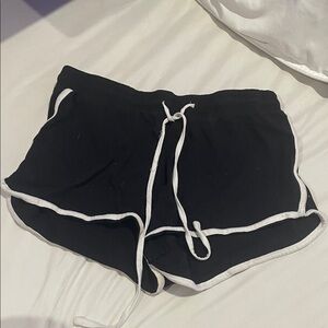 Women's Black Shorts with White Trim